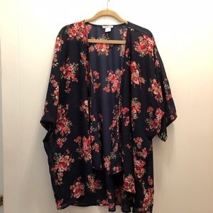 Blue Floral Kimono
